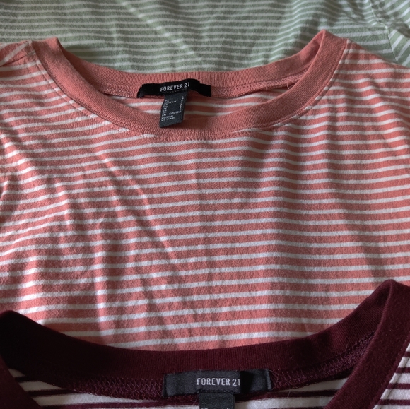 Forever 21 Lot of 3 Long Sleeve Crop Tops Size L - Picture 3 of 5